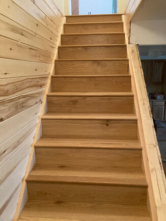 Stair treads tuned out looking great