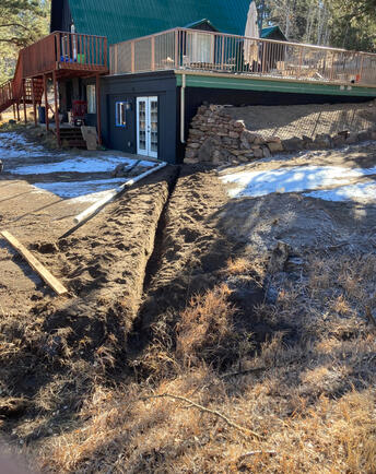 Adding a new underground drain for gutters
